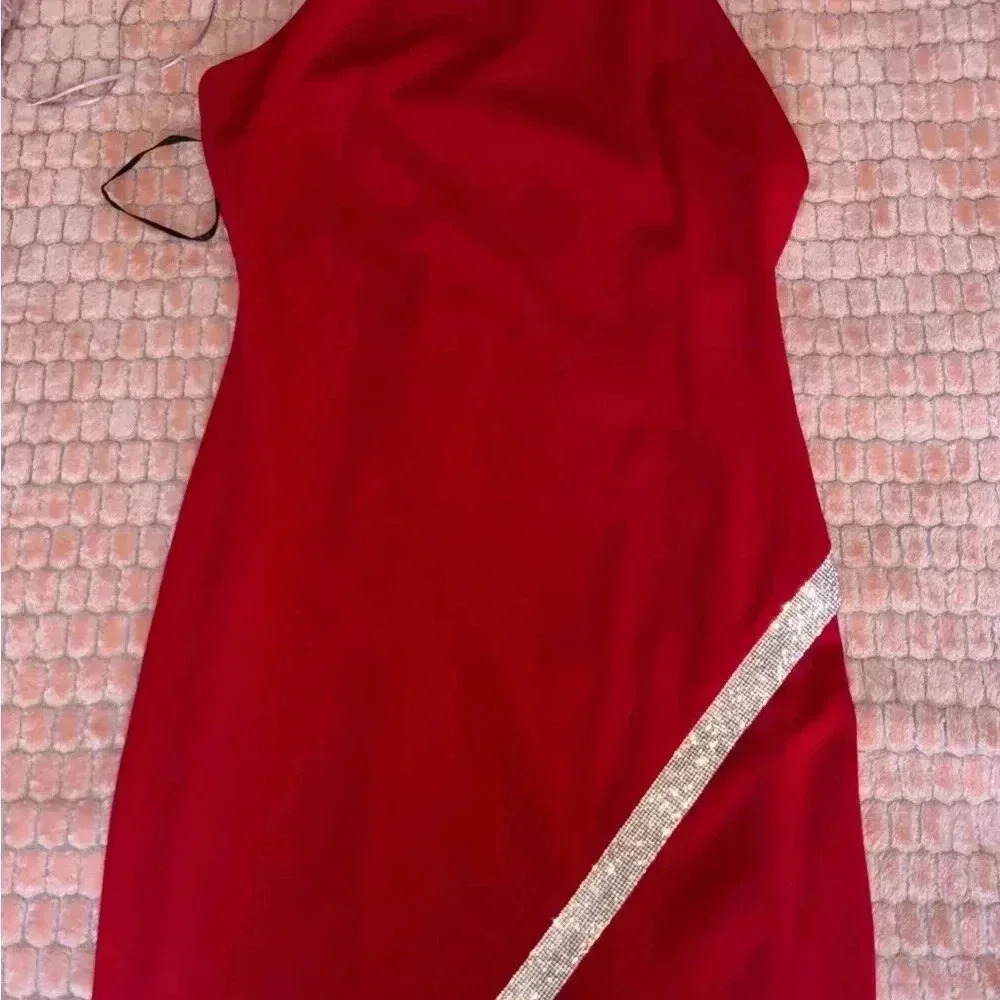 Red Rhinestone BCX Bodycon Dress - Picture 6 of 16